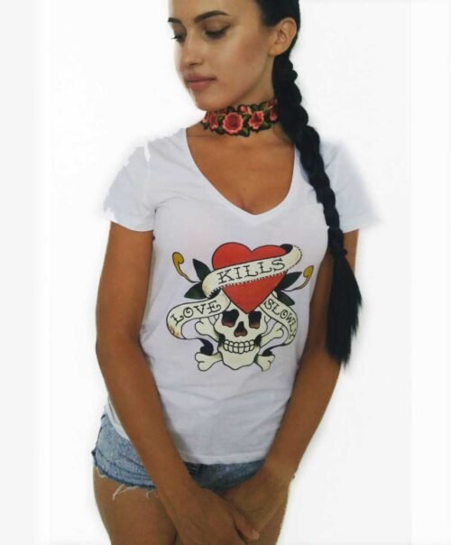 Choker trendy Kvety farebný textilný A120 - Image 6