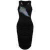 MB dámske priliehavé sexi šaty Feather Black 398 Crystal