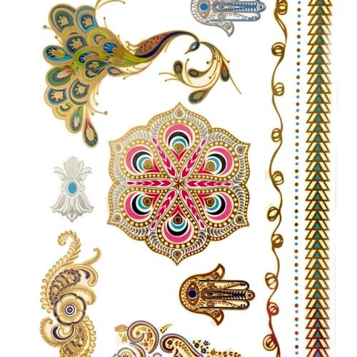 metalicke tetovanie gold docasne tattoo gold 1 1