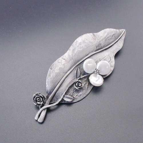 Brošňa Nature vintage elegant fashion A250 silver