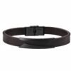 UNISEX pánsky kožený náramok oceľ 11mm 2 varianty SG400