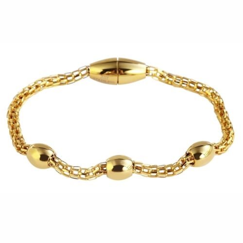 Náramok retiazkový oceľ IP gold S0372 SG960 zlatý