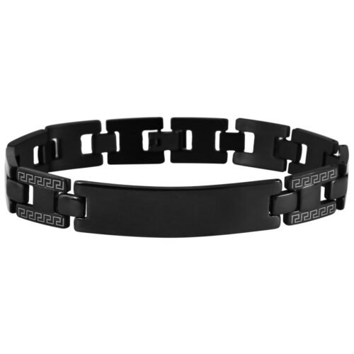 UNISEX pánsky náramok oceľ 13mm 3 varianty SG400 black - Image 3