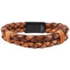 UNISEX pánsky kožený náramok oceľ 20cm 4 varianty SG800