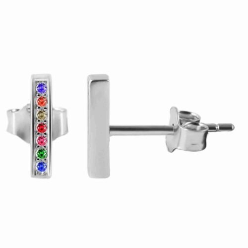 STRIEBRO Dámske náušnice Simple crystal 5300135 strieborné