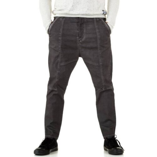 Pánske nohavice casual vyprané FK8266 antracitové