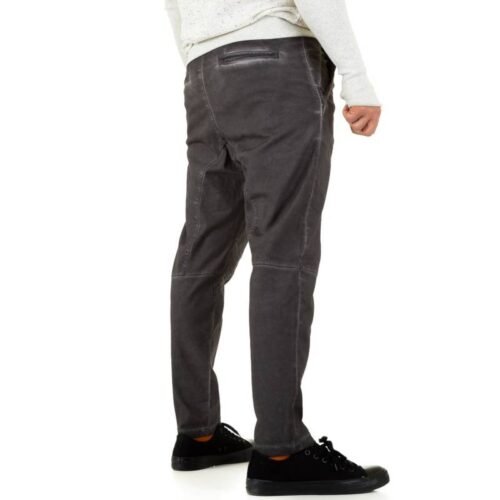 Pánske nohavice casual vyprané FK8266 antracitové - Image 4