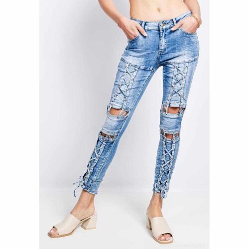 Úzke rifle cross jeans fashion skinny 1986 denim blue