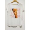 ITALY Dámske tričko s potlačou baggy oversize LINDA white animal bear
