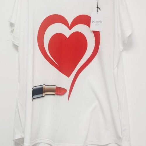 ITALY DÁMSKE TRIČKO S POTLAČOU BAGGY OVERSIZE LINDA WHITE RED 12 pomelo linda tricko 1.jpg4 1 1