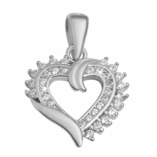 STRIEBRO Prívesok Srdce mini Love crystal 5310047 strieborný