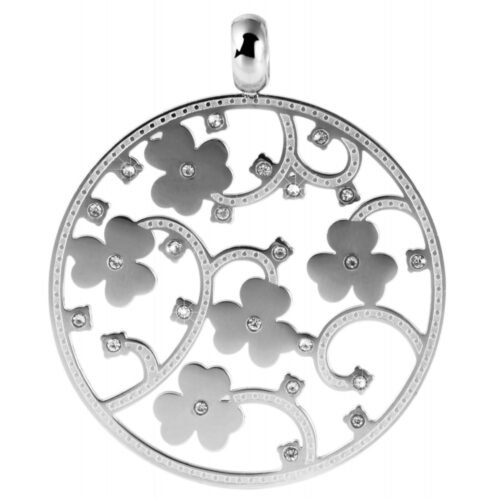 Prívesok oceľ Circle Nature 4 varianty crystal SG600 - Image 3