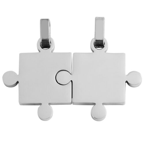 Prívesok oceľ Pre Páry Puzzle SG550 strieborný