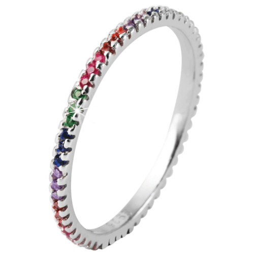 Prsteň STRIEBRO farebny dámsky crystal 5330020SG strieborný