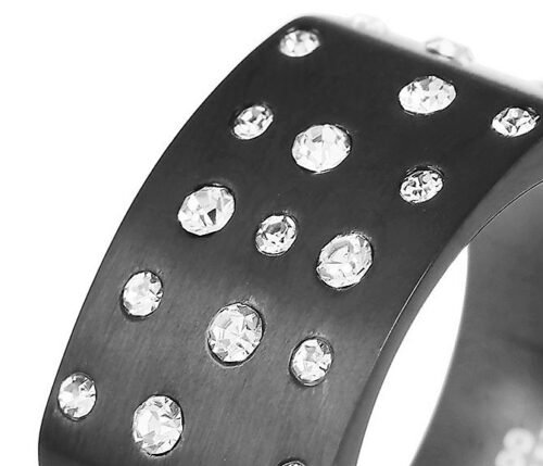 PRSTEŇ obruc čierny crystal oceľ 5060061SG800 black - Image 3