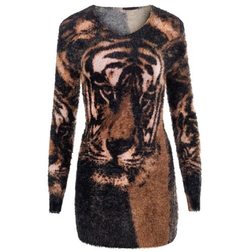 Dámsky pullover Tiger print 9022