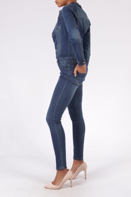 Dámsky overal rifľový skinny rifle kombinéza jeans 335SW blue - Image 3