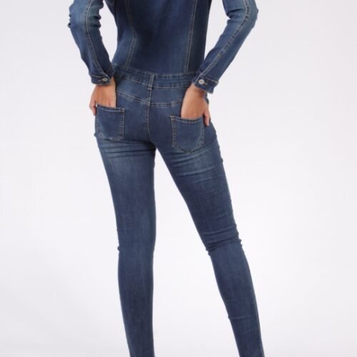 Alternative view of Dámsky overal rifľový skinny rifle kombinéza jeans 335SW blue