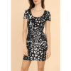 Dámske úpletové priliehave šaty mini 68216jhfash black white