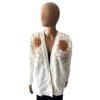 Dámsky sveter cardigan Pearls casual 159SW white