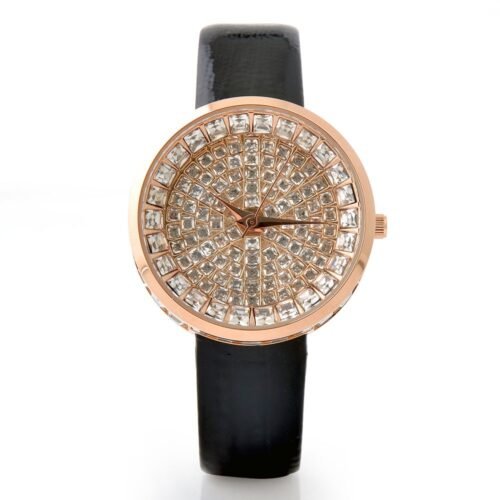 Hodinky Square crystal BLACK