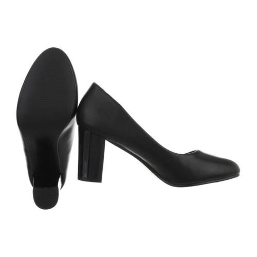 Dámske klasické lodičky basic nízke 5510SW black white - Image 4
