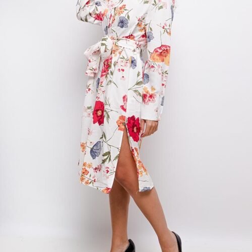 DÁMSKE ŠATY MIDI KOSELOVE LETNE FAREBNE FLOWERS 11 1118 saty