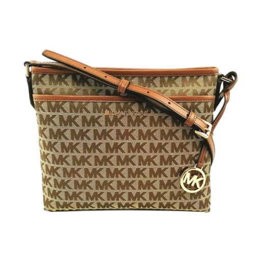 MICHAEL KORS kabelka Bedford Small North South Signature Beige