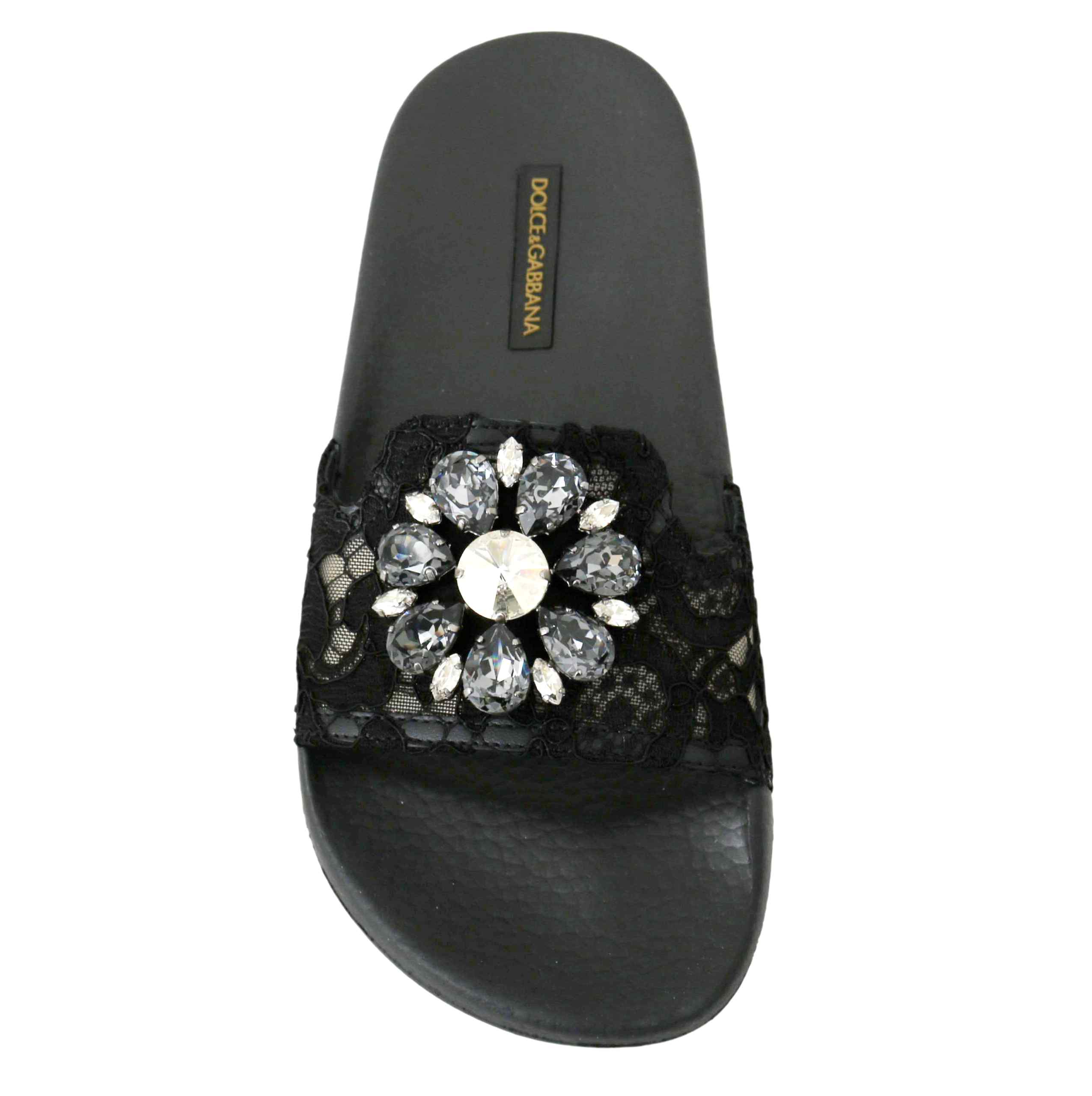 Black Lace Crystal Sandals3 multibella