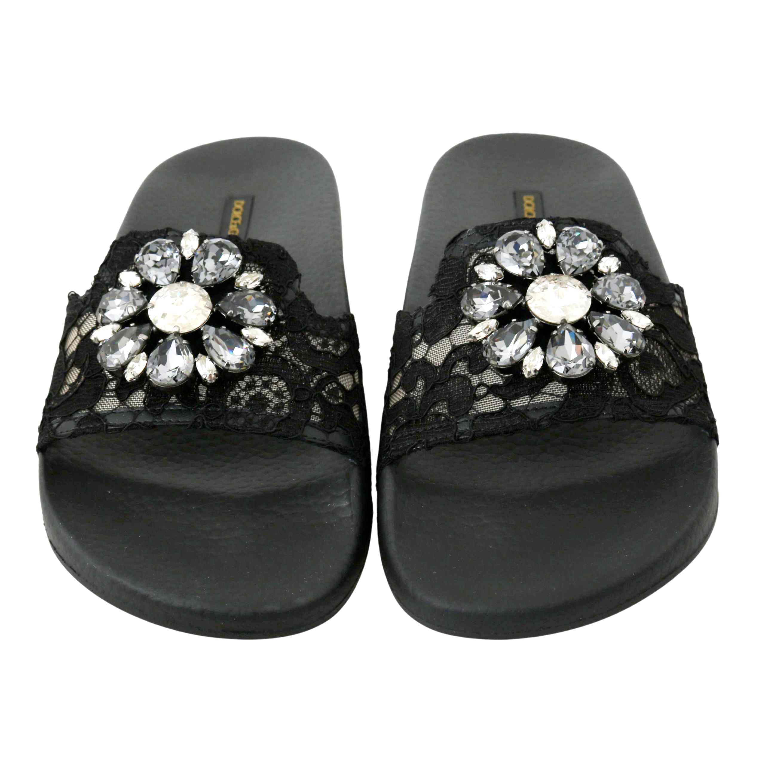 Black Lace Crystal Sandals4 multibella