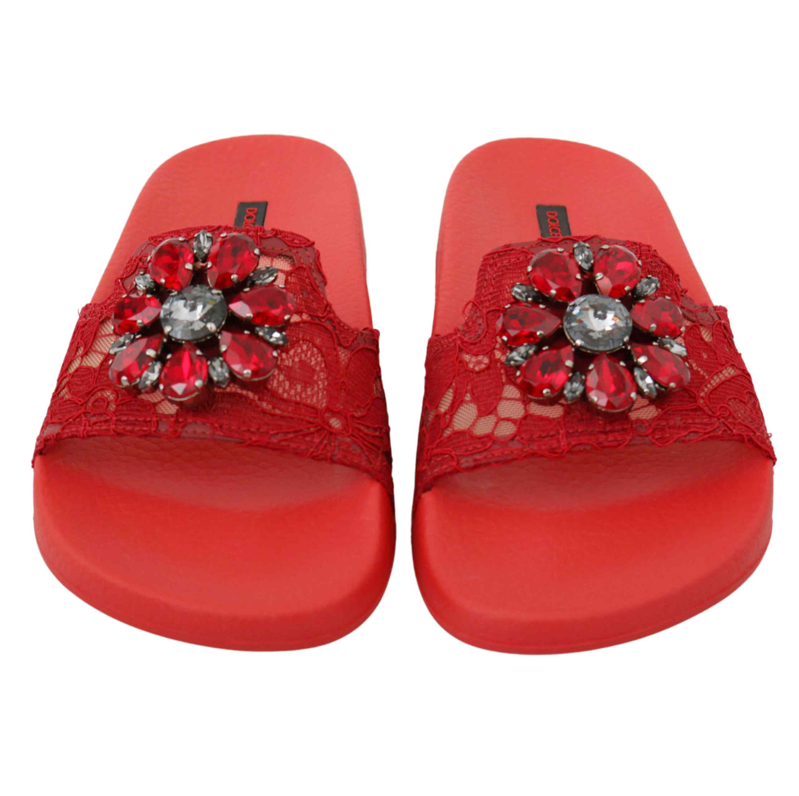 Red Lace Crystal Sandals5 multibella