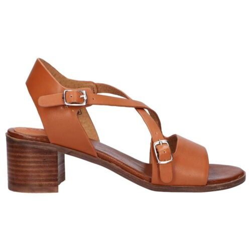 KICKERS nizke SANDÁLe VOLUBILIS kožené black camel