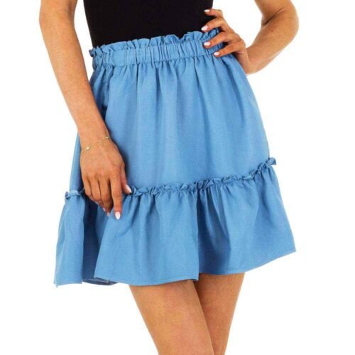 Girls letná mini sukna GLAM CHIC na gumu blue