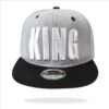 UNISEX Šiltovka čiapka QUEEN KING set baseball G701 sivá