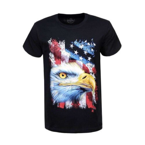 Pánske tričko Eagle america 1254 stretch black fashion
