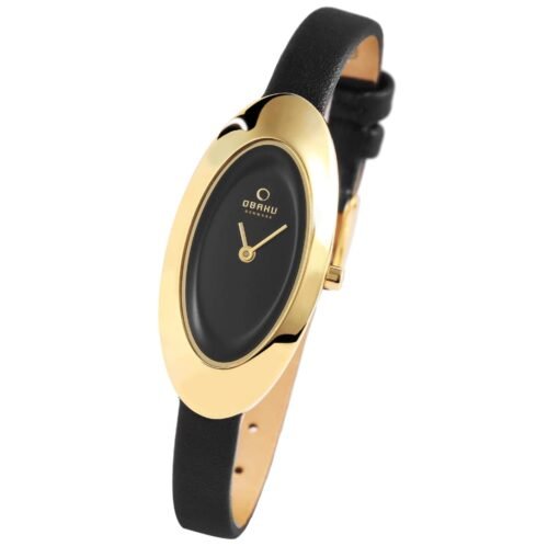 OBAKU Hodinky damske elegant V1546LGBRB black gold - Image 3