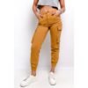 Dámske jogging kapsáče cargo nohavice skinny mustard