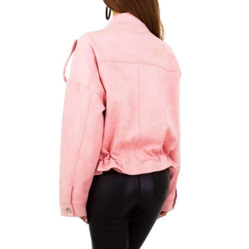 Velur bunda krátka strass fashion rosa yellow - Image 4