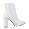 Dámske čižmy polokozacky členkove fashion 294 black white