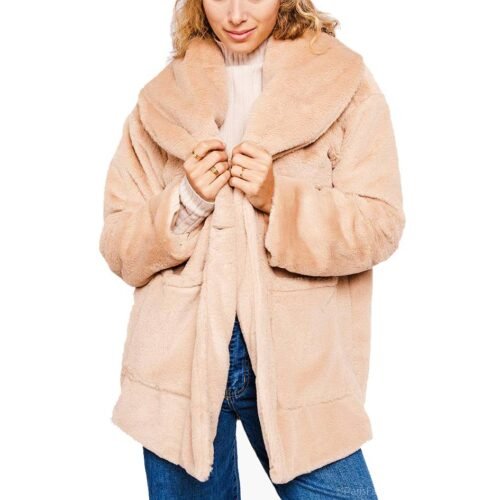 Dámska Prechodná bunda oversize kabat 3163 beige
