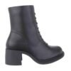 Dámske čižmy polokozacky kotniky fashion 497 black white