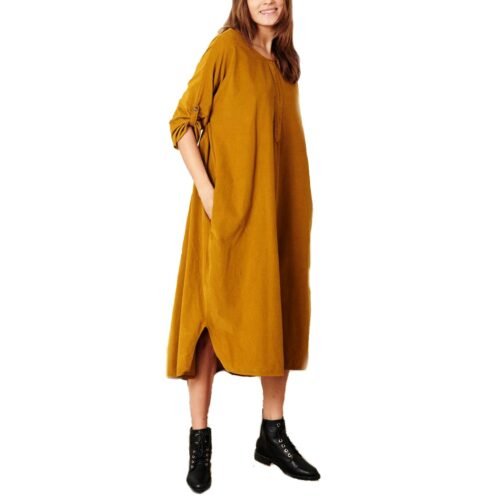 ITALY Dámske menzestrove maxi šaty oversize 9323ornell