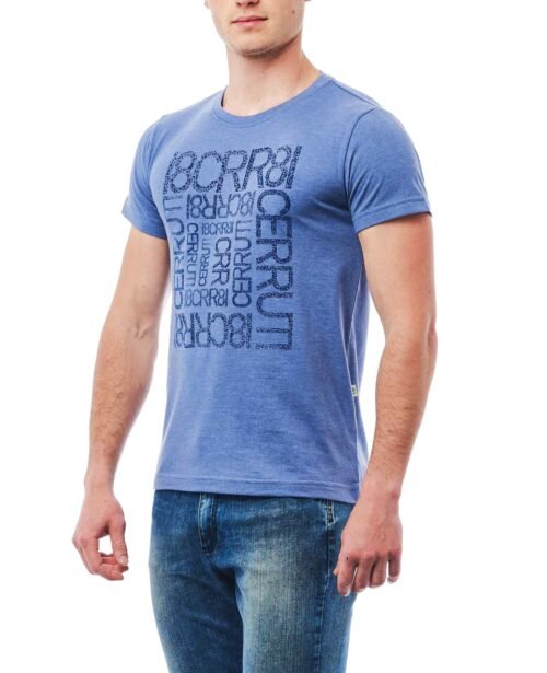 CERRUTI 1881 Pánske tričko Slim Avio print blue modre - Image 3