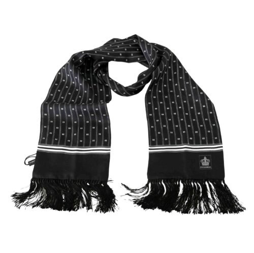 DOLCE & GABBANA pansky hodvabny sal crown black