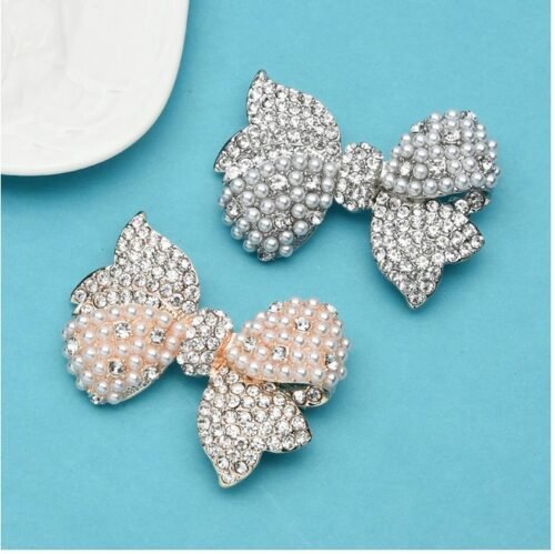Brošňa Bow masla maslicka fashion A260 crystal rosa - Image 2