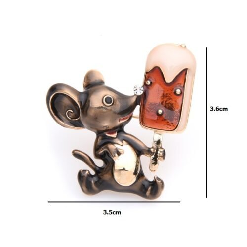 Brošňa Nature myška s nanukom myš mouse multicolor A200 - Image 3