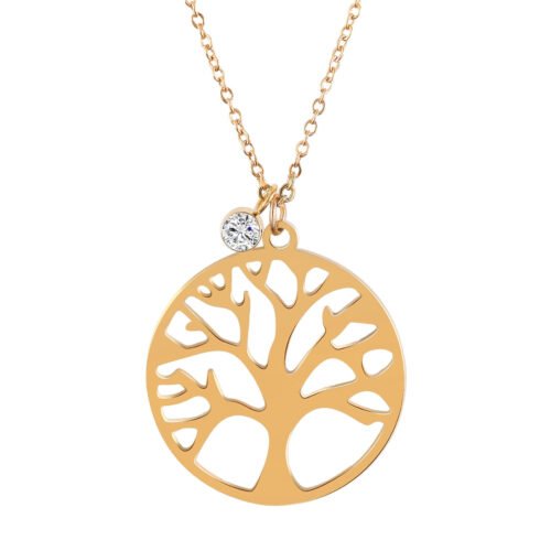 Strom života Prívesok s retiazkou Circle Tree oceľ 5010380