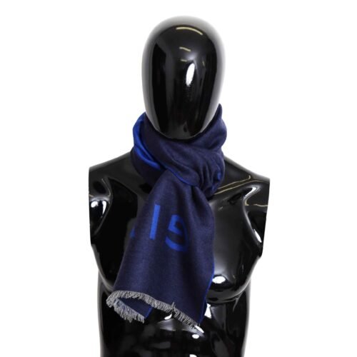 GIVENCHY paris modrý unisex vlnený šál - Image 2