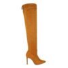 Dámske čižmy nad kolena ihličky elegant 405 camel