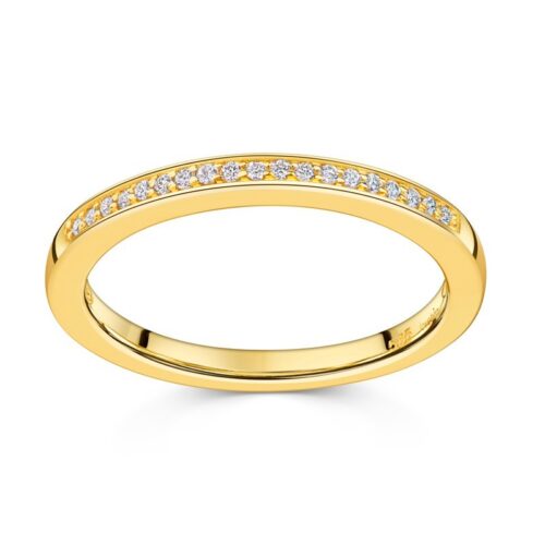 LB314a Damsky prsten s diamantom 009 ct. Zlte zlato 585
